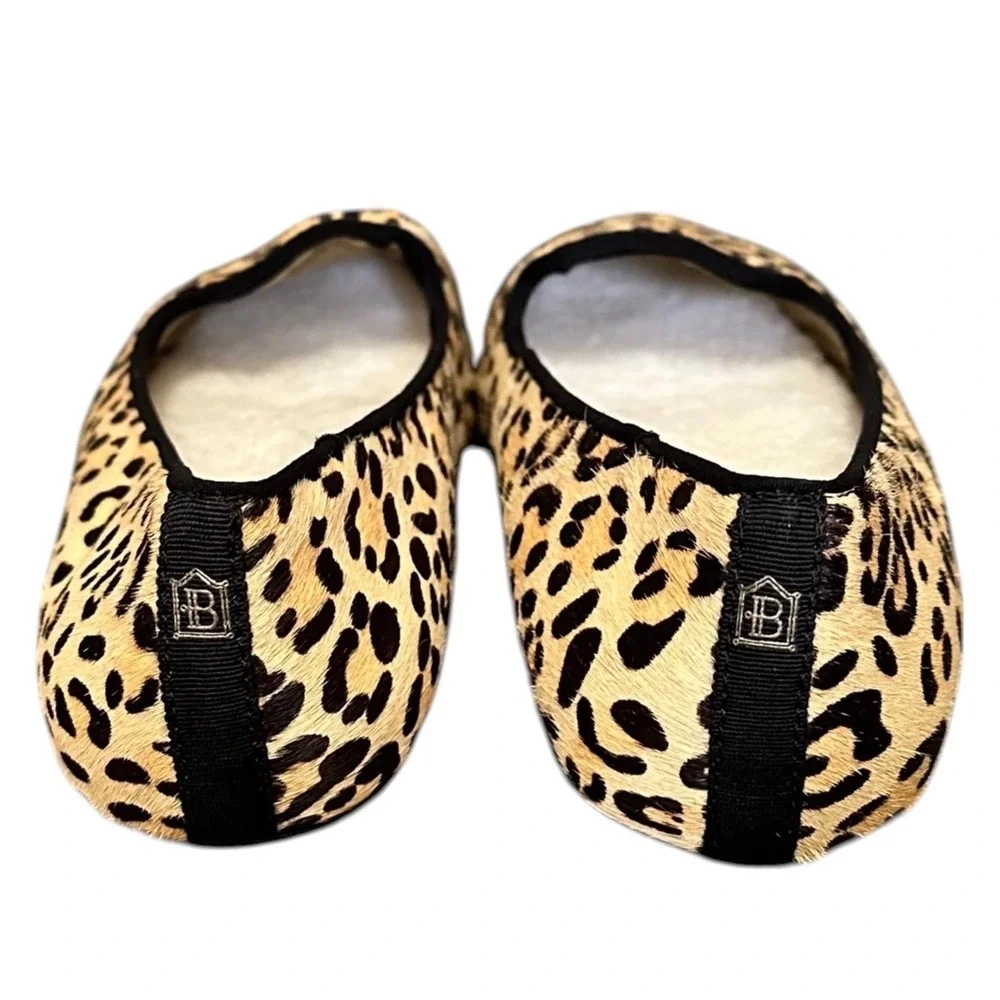 Birdies Loafers Mob Wife Size 7 Leopard NWOT Calf Hair Sherpa Balletcore Flats